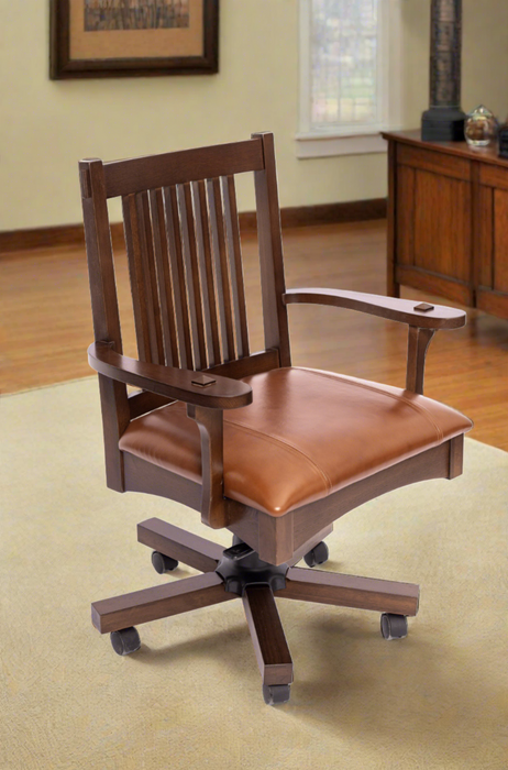 Arts and Crafts Mission Oak Office Chair