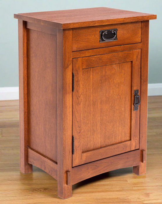 Mission / Arts and Crafts 1 Door, 1 Drawer Nightstand