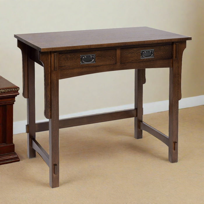 Mission Quarter Sawn Oak Writing Desk - Walnut