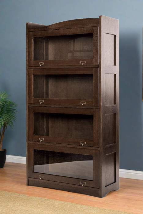 Mission Quarter Sawn Oak 4 Stack Barrister Bookcase