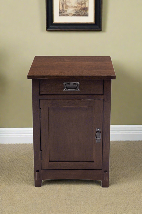 Mission / Arts and Crafts 1 Door, 1 Drawer Nightstand