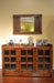 SOLD OUT Mission Oak 3 Door Console - Walnut (W1) - Crafters and Weavers