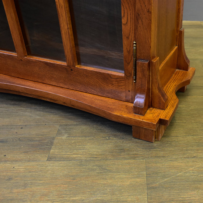 Mission Solid Oak Display Bookcase (2 Colors Available) - Michael's Cherry - Crafters and Weavers