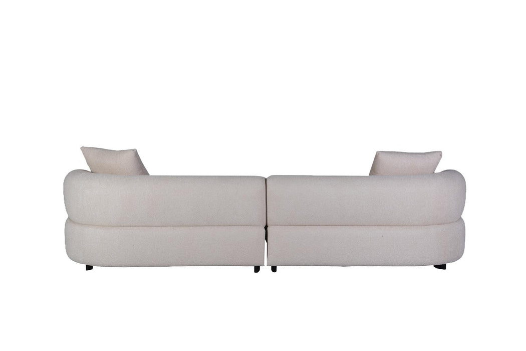 Pure Collection Modern Sectional 4-Seater Fabric Sofa – 120"