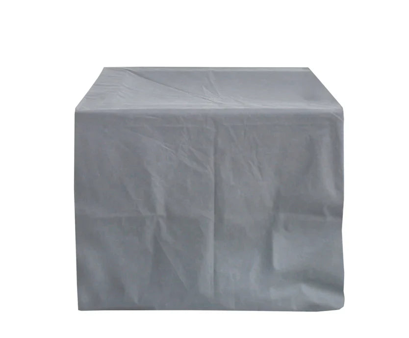 Eclipse Outdoor Solid Teak Wood Revolving Chair - Light Brown Fabric