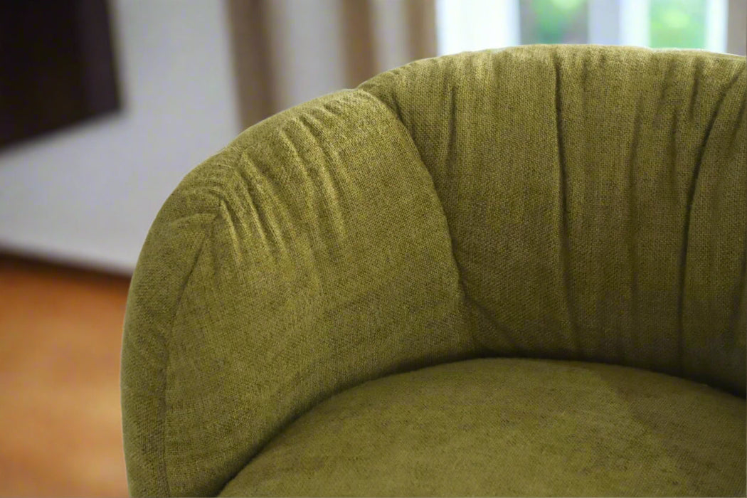 Nest Collection Mid-Century Modern Swivel Arm Chair - Green