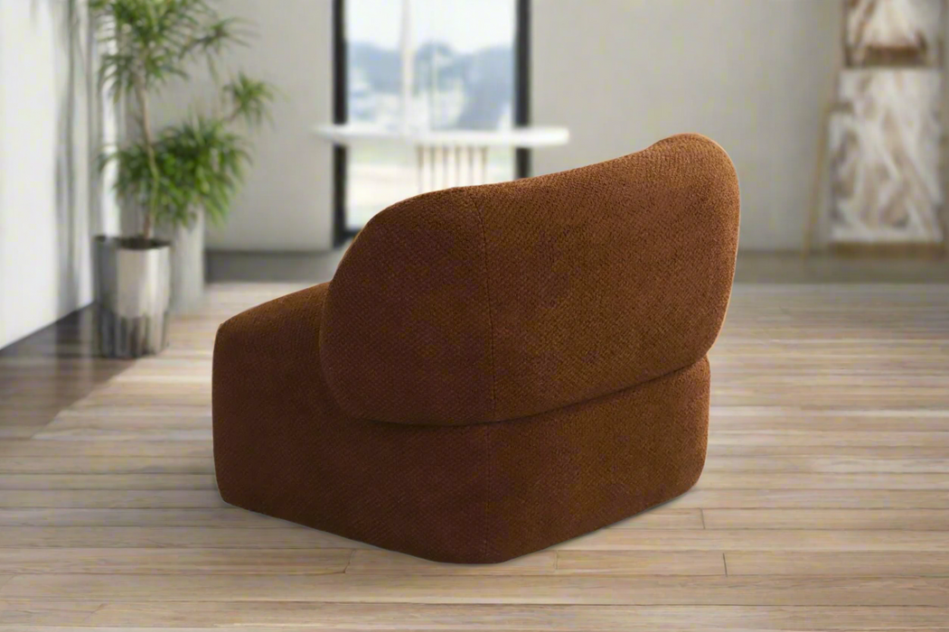 Forma Mid-Century Modern Swivel Livingroom Chair - Brown