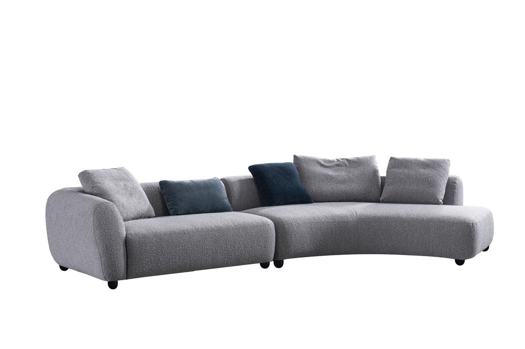Luna Collection Modern Sectional Fabric Sofa – 154"