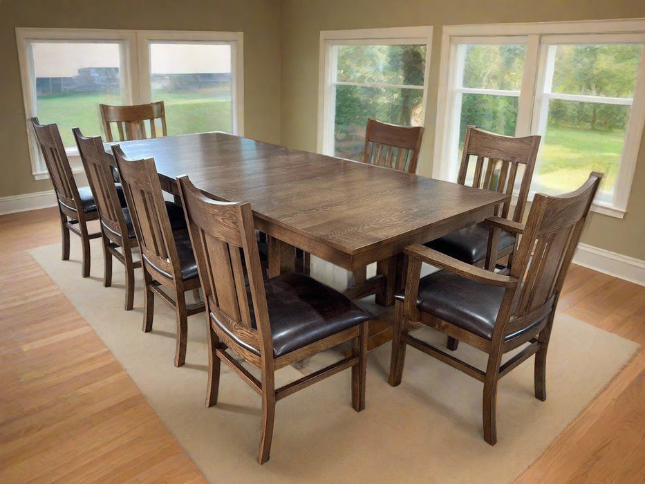 Mission Quarter Sawn Oak Dining Table and Chairs Set (2 Colors Available)