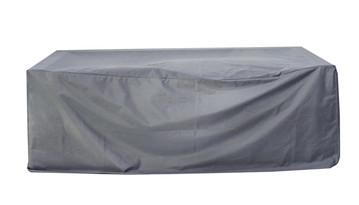 Eclipse Outdoor Solid Teak Wood Love seat Natural - Gray Fabric