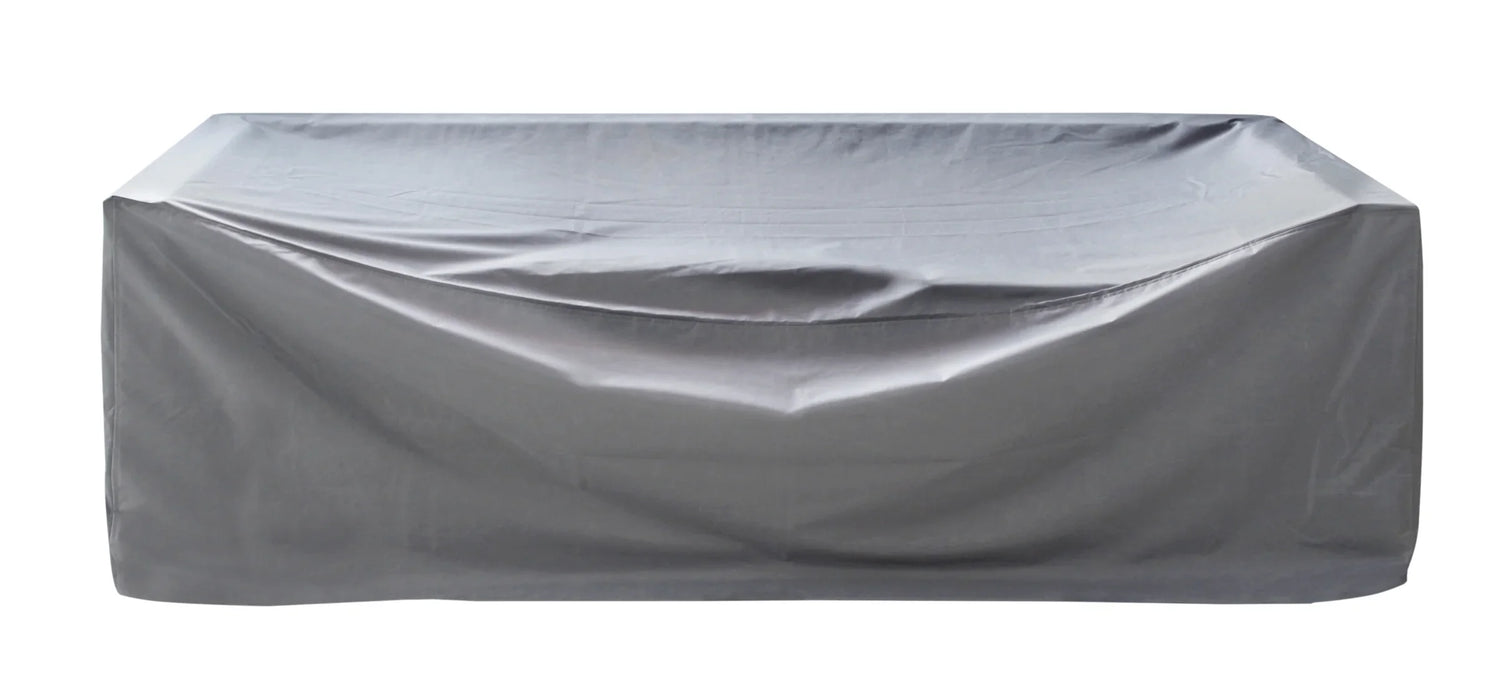 Eclipse Outdoor Solid Teak Wood Sofa - Light Brown Fabric